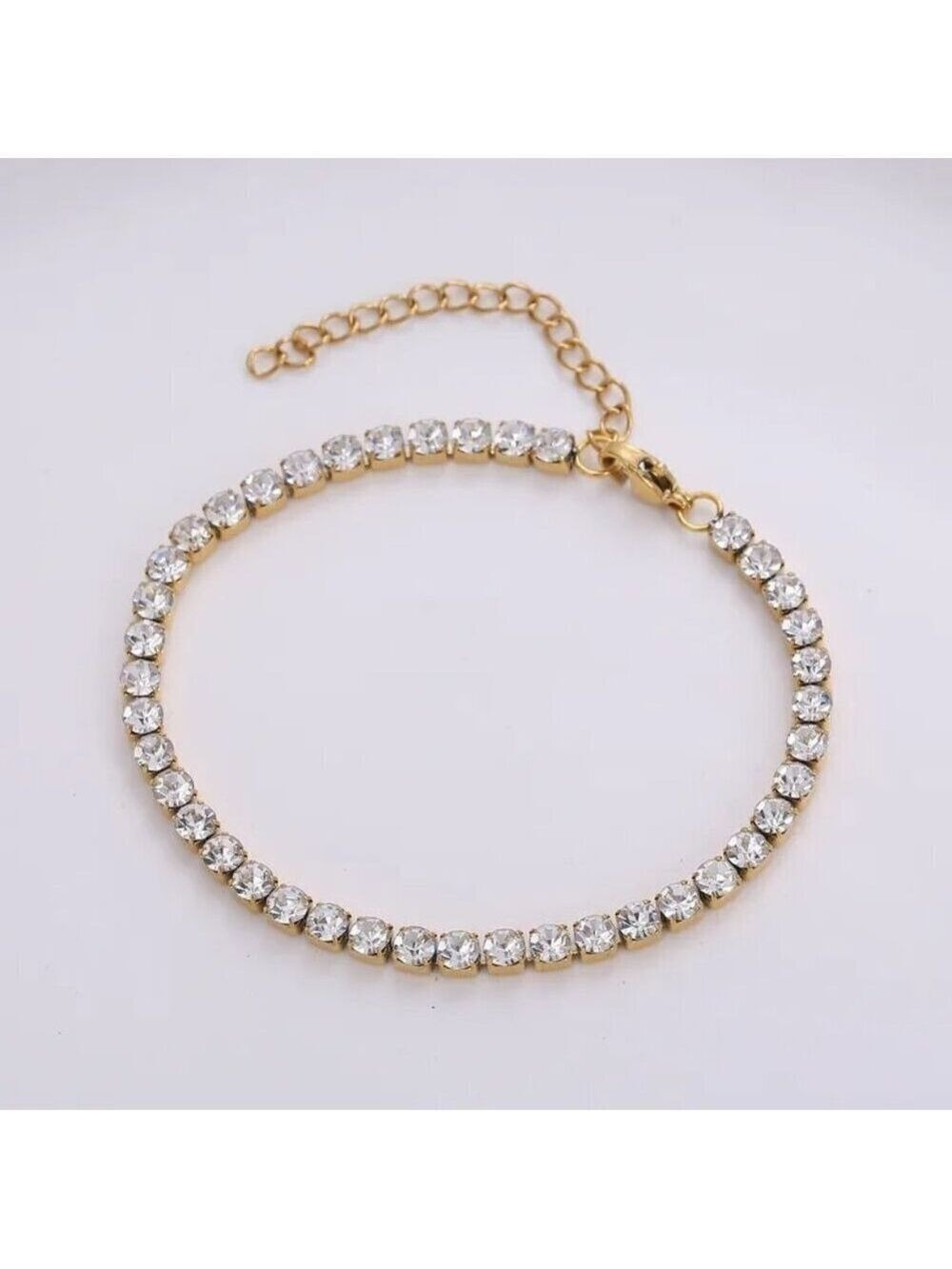 18K Gold Plated Tennis Bracelet – Zircon Stones